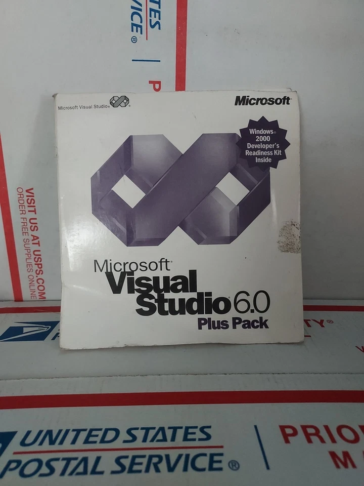 Microsoft Visual Studio 6 6.0 Plus Pack Good Used No Key Code - #191 - Image 1 of 4