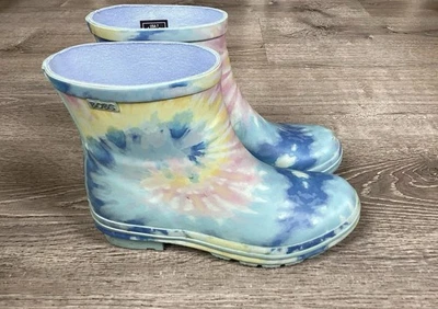 Botas de lluvia Skechers Bobs para mujer talla 7 bota de pantorrilla al tobillo 113385 tie dye  Foto 1 de 4