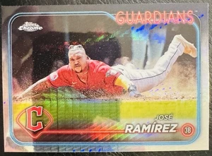 JOSE RAMIREZ 2024 Topps Chrome PRISM REFRACTOR Baseballkarte CLEVELAND GUARDIANS - Bild 1 von 2