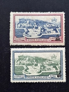56547 Vatikan Briefmarke Sc E7-8 2er Set MHOG sehr schön SP* - Bild 1 von 2