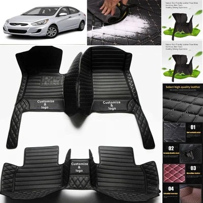 For Hyundai Accent Car Floor Mats Auto Carpets All Weather Waterproof Foto 1 de 4