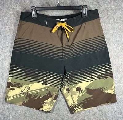 Bañador Dakine para hombre 36 marrón negro verde camuflaje a rayas surf Foto 1 de 4