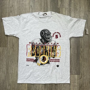 Vintage Washington Redskins T-Shirt Mens Large Gray Nutmeg Graphic Single Stitch - Picture 1 of 8