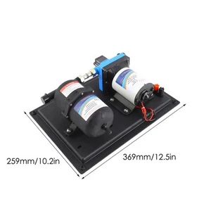 Bomba de agua 12V 11,3LPM con control de presión integrado para sistemas de riego - Imagen 1 de 8