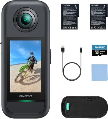 Akaso 360 camera same features Insta360 X3 - EXTENDED PACKAGE - Immagine 1 di 4