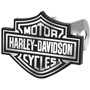 Harley Davidson Bar & Shield Black and White Hitch Cover - Picture 1 of 1