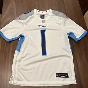 Nike Jersey Men's NFL Tennessee Titans #1 Harmon White On Field Stitched Small - Picture 1 of 10