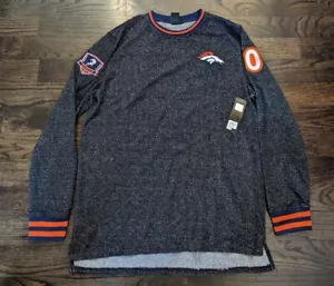 Mens Denver Broncos NFL Long Sleeve Sweatshirt Black Sz XL Team Apparel - Picture 1 of 9