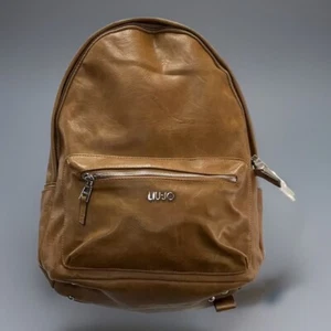 LIU JO Vintage Vinttramold Pocket Vegan Backpack Cognac - Picture 1 of 9