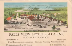 FALLS VIEW HOTEL & CABINS - NIAGARA FALLS, CANADA UNUSED POSTCARD - Picture 1 of 2