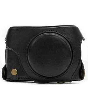 MegaGear Panasonic Lumix DMC-LX100 Ever Ready Leather Camera Case and Strap - Picture 1 of 27