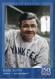 2019 TOPPS 150 YEARS OF BASEBALL #75 BABE RUTH - ARTIST RENDITIONS - Picture 1 of 2