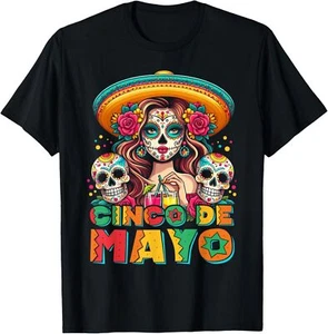 Cinco De Mayo Shirt Mexican Fiesta 5 De Mayo Women Girls T-Shirt - Picture 1 of 5