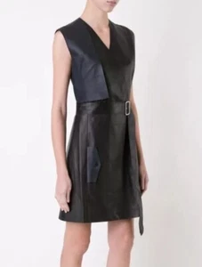 Dion Lee Leather Trench Dress 6 - Picture 1 of 5