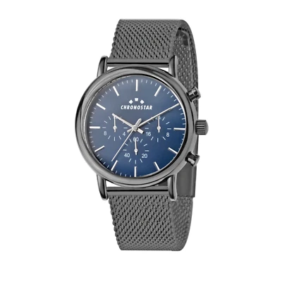 OROLOGIO CHRONOSTAR MULTIFUNZIONE POLARIS,DUAL TIME,QUADRANTE BLU CASSA 43mm - Immagine 1 di 2