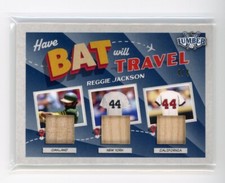 REGGIE JACKSON 2022 Leaf Lumber HBT-14 HAVE BAT WILL TRAVEL TRIPLE RELIC 4/4