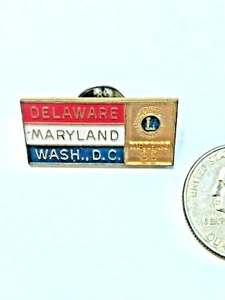 VINTAGE Lions Club INTERNATIONAL Pin MD22  MARYLAND WASHINGTON D.C.DELAWARE 1967 - Picture 1 of 2