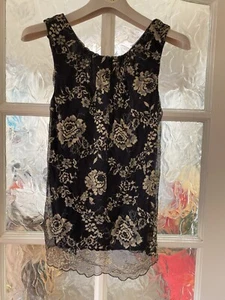 Black & Gold New Look Top Size 12 - Picture 1 of 5