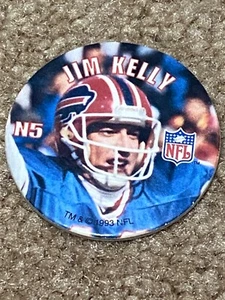 NFL N5 JIM KELLY FOOTBALL SKYCAPS FROM SKYBOX POG MILKCAP - Picture 1 of 3