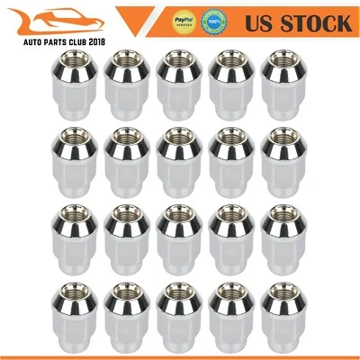 20 Chrome 7/16"-20 Lug Nuts Fits Chevrolet Corvette Impala Caprice Monte Carlo - Image 1 of 4