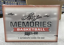 2021 22 Leaf Memories Basketball Hobby Box (7 Autos per Box in Hand)