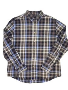 UNTUCKit Button Up Shirt Gray Blue 100% Cotton No Iron Long Sleeve Mens Medium - Picture 1 of 8