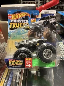 Hot Wheels Monster Trucks Back To The Future Time Machine Delorean 1:64 New - Picture 1 of 1
