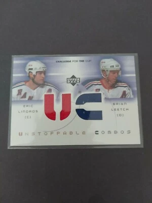 01-02 Ud Challenge For The Cup Lindros / Leetch Unstoppable Combos Rangers uc-ll - Image 1 of 2