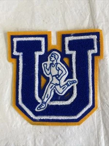 Toppa sportiva Rimersburg PA Union High School Knights viola oro vintage Letterman - Foto 1 di 8