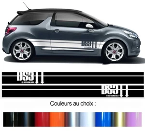 2 X STREIFEN FÜR DS3 CITROEN RACING RALLYE 200cmX16,5cm AUFKLEBER STICKER BD575 - Bild 1 von 1