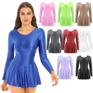 Woman's Ballet Skirted Leotard Spandex Gymnastics Bodysuits Ballerina Dancewear - Picture 1 of 82
