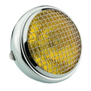 "Faro de malla de malla de 6,5"" ámbar para motocicleta montaje lateral cromado personalizado" - Imagen 1 de 9