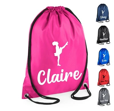 BAGBASE Personalisierte Tasche mit Namen irische Tänzerin Kordelzugbeutel Tanzverein Tanzen Wunschname