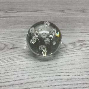 Bolle di vetro artistico fermacarte rotonde trasparenti vintage decorative grandi 3" - Foto 1 di 6