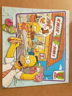 THE SIMPSONS Homer Bart Cartoon Jigsaw Puzzle COMPLETE 63 Pc 2007 Childrens Food - Image 1 of 4