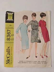 Vestido McCalls Patrón 8367 en Misses Tallas Medias Talla 12-1/2 - Imagen 1 de 3