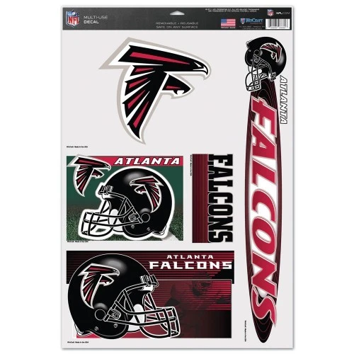 ATLANTA FALCONS 5 PIECE MULTI-USE DECALS 11"X17" SHEET PERFECT FOR WINDOWS - Image 1 of 1