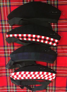 Scottish Piper Hat, Glengarry Pure Wool Hat, Various Sizes & Designs 48-64 - Picture 1 of 5