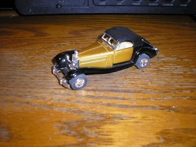 Vintage 1/43 ? 4 3/4" Mercedes Benz 540K Cabriolet Black & Gold Pull Back Action - Image 1 of 4