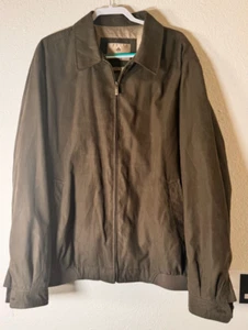 Vintage Rainforest Olive Green Bomber Jacket Zip Front Classic Style Men’s 2XLT - Picture 1 of 4