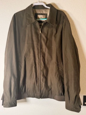 Chaqueta Bomber Vintage Rainforest Verde Oliva Cremallera Frontal Estilo Clásico Para Hombre’s 2XLT Foto 1 de 4