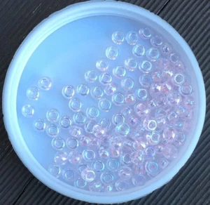 6/0 MIYUKI Japanese Seed Beads, Transparent Pale Pink AB (9265), 10g - Picture 1 of 1