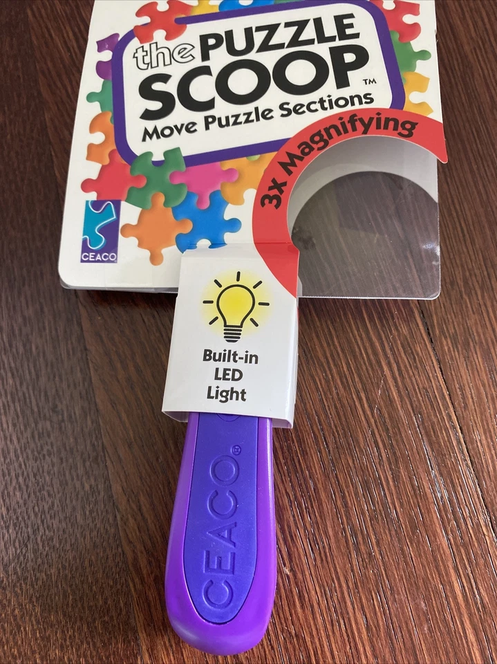 The Puzzle Scoop   A Lifting, Moving, Illuminating, and Magnifying Puzzle light - Image 1 of 3