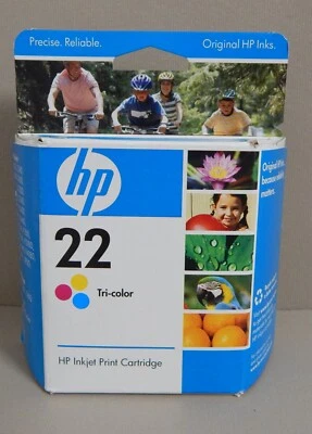 HP Genuine 22 Tri-Color Ink Cartridge Brand New Sealed Expired Mar 2010 - Image 1 of 4