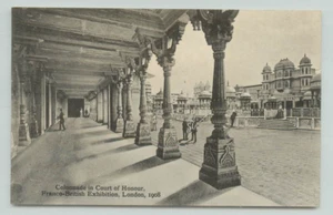 Postcard, Colonnade in court of honour, Franco British Empire, London 1908 - Picture 1 of 2