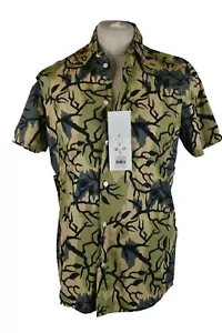 SAMSOE SAMSOE Green Jungle Short Sleeve Shirt size S Mens NWT Camo - Picture 1 of 7