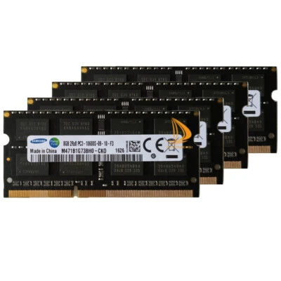 For Samsung 4x8GB 2RX8 DDR3 1333MHz PC3-10600S 204PIN SO-DIMM Laptop RAM Memory@ - Image 1 of 4