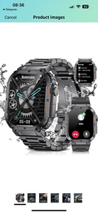 Military Smart Watch for Men(Dial/Answers)with Blood Pressure Heart Rate Tracker - Picture 1 of 8