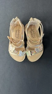 Jumping Beans Kleinkind - Gr. 5 Gladiator Gold Sandalen mit Schmetterlingen - Bild 1 von 8