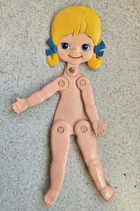 Bambola Jinny magra vintage anni 70 piatta posabile articolata Durham 1500 - Foto 1 di 6